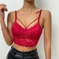 thumbnail image 2 of RYRJJ Lace Corset Crop Top V Neck Elastic Straps for Party Streetwear Going Out Clubwear Corset Tops for Women Bustier(Wine,XS), 2 of 7