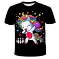 thumbnail image 1 of 2022 Summer New 3D Unicorn Print T Shirts Girls Tops Clothes Kids Cartoon Clothes Casual Comfortable Cute Unicorn Girls T Shirts7T Gong Bohan LED, 1 of 2