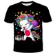 thumbnail image 1 of Camiseta de unicornio de verano para niñas, camiseta de manga corta con estampado 3D de 3 a 14 años, camisetas para niños, camisetas bonitas con dibujos animados, ropa para niños 9T Gao Jinjia LED, 1 of 2