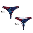 thumbnail image 3 of Fotbe Red White Blue Fireworks Tanga Sin Costuras para Mujer con Estampado – Panties Invisibles, Transpirables y Cómodos para Uso Diario-3X-Large, 3 of 6