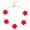 Red, variant on 18K Gold Plated Dainty Four Five Leaf Clover Dot Bracelets for Women Lucky Flower Jewelry