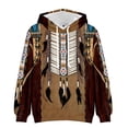 thumbnail image 2 of Sudadera con capucha de forro polar con tótem étnico y flores retro indias 2021 para hombre y mujer, sudadera con capucha informal de gran tamaño de Stranger Things, ropa de calle, 2 of 4