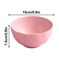 thumbnail image 2 of SLYNSHome 6Pcs Wheat Straw Cereal Bowls,Reusable Bowls Kitchen Plastic Bowl for Salad,Soup,Oatmeal,Ramen Microwave and Dishwasher Safe - Pink, 2 of 3
