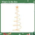 thumbnail image 5 of 6 FT Spiral Christmas Tree with LED Lights, Pre-Lit Holiday Decoration, White Illuminated Outdoor Indoor Display, Collapsible Spiral Design, Star Topper, PP Material, 5 of 5