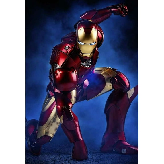 5D Iron Man Diamond Painting Kits for Adults, DIY Diamond Art Painting Kits for Beginner, Full Drill Gem Art Painting Crafts for Home Wall Decor Gift 12‘’x16‘’