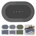 thumbnail image 1 of Alfombra de baño moderna, alfombra mágica moderna, alfombra antideslizante superabsorbente, alfombra de baño absorbente, antideslizante y de secado rápido, alfombra mágica moderna (rectángulos, gris, 1 of 7