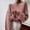 Pink, variant on VISALY Pullover Crewneck Sweatshirt Crochet Sweaters Fall Fashion Pullover Sweaters Long Sleeve Cable Knit Sweater Casual Chunky Tops Women Pullover Sweaters Sweatshirts Comfy Sweaters Black One Size