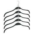 thumbnail image 4 of PTOOTP Premium Black Heavy Duty Non- Plastic and Stainless Steel Hangers, Set of 5 Clothes Hangers, 4 of 8