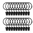 thumbnail image 1 of Curtain rings with clips, black 20 pieces, 1 of 5