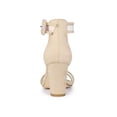 thumbnail image 2 of BLISSFUL STEP Women's Clear Ankle Strap Chunky Heel Sandals, 2 of 7