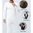 thumbnail image 5 of wirarpa Men's Lightweight Thermal Underwear Set, Cotton Warm Long Johns Base Layer for Cold Weather & Outdoor White S-2XL, 5 of 8