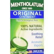 Mentholatum Original Ointment, Topical Analgesic Rub, Aromatic Vapors, 1oz.