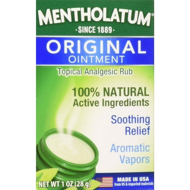 Mentholatum Ointment/Topical Analgesic/Aromatic Vapors, 1 Ounce Each