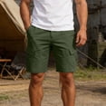 thumbnail image 2 of cfhntfmh Men's Casual Cargo Shorts Stretch Elastic High Waist Work Short with Multi Pockets Lightweight Summer Outdoor Shorts, 2 of 7