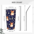 thumbnail image 5 of Kll Corgi Lying With Moons And Stars Stainless Stainless Steel Vacuum Insulated Coffee Cup 20 Oz Lids And Straws,1 Metal Straws,1 Cleaning Brush, 5 of 9