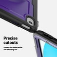 thumbnail image 4 of for Kids Rugged Heavy Duty Case for iPad 10th Gen 10.9 Inch 2022, Shockproof 360 Degree Rotatable Kickstand with Handstrap Protective Hybrid Cover Case for iPad 10th Generation, Purple, 4 of 12