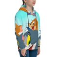thumbnail image 3 of Tom And Jerry Boys Girls Unisex Hoodie Novelty Pattern Hooded Pullover Sweatshirt with Pocket, Casual Hoodies Outerwear Gifts for Teens Kids, 3 of 8