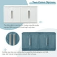 thumbnail image 5 of Churanty Sideboard Storage Cabinet with 4 Doors, Large Storage Space Buffet Cabinet with Adjustable Shelves,Antique Blue, 5 of 15