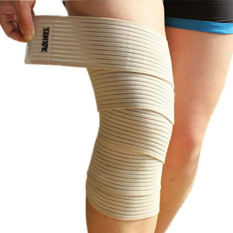 YUIHPA Extra Long Elastic Knee Wrap Compression Bandage Brace Support for  Legs, Plantar Fasciitis, Stabilising Ligaments, Joint Pain, Squat,  Basketball, Running, Tennis, Soccer, Football : : Sports & Outdoors
