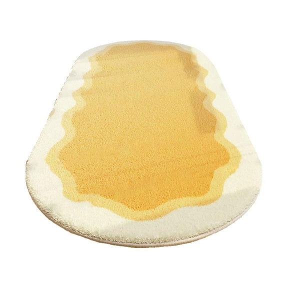 Fluffy Oval Rug, Shag Throw Rugs, Shag Runner Rug Non Slip for Bedroom Living Room Soft Small Rugs for Dorm, Plush Carpet Runner for Nursery Dorm, Fuzzy Bedside Rug for Room Home Decor