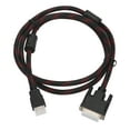 thumbnail image 2 of To DVI Cable, Support 1080P Full HD DVI 24 1 Male To  Male High Speed Adapter Cable, 1.4m/4.6ft Nylon Braid Cable, For, 2 of 8
