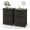 Black With 3 Drawers, variant on Hanyu Fabric Dresser Set of 2 with 2 Drawers, Nightstand for Bedroom, Bedside Table with Removable Fabric Bins & Handles, Sofa Side Table, End Table for Living Room, Entryway, Black & Rustic Brown
