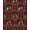Burgundy Red, Pattern 14, variant on Design&I 8'x10' Washable Area Rug Wildlife Motif Forest Southwestern Border Cabin Farmhouse Pinecone Playful for Living Room, Family Extra Large Skid-Resistant Low Profile