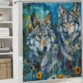 thumbnail image 6 of Orinice Wolfs Flowers Sky Bathroom Decor Set, Multi Size Colorful Luxurious Graphic Print Polyester Fabric Fashion Shower Curtain Set with Hooks 69x72, 6 of 7