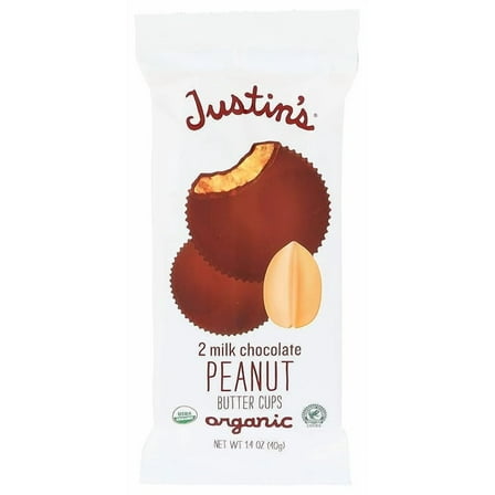 Justin's, Peanut Butter Cups, Milk Chocolate, 1.4 oz ( Pack of 2 )