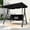 Black, variant on Howsvn 3-Seat Patio Swing, Adjustable Canopy Steel Frame Glider, Cushioned Outdoor Backyard Swing, Black