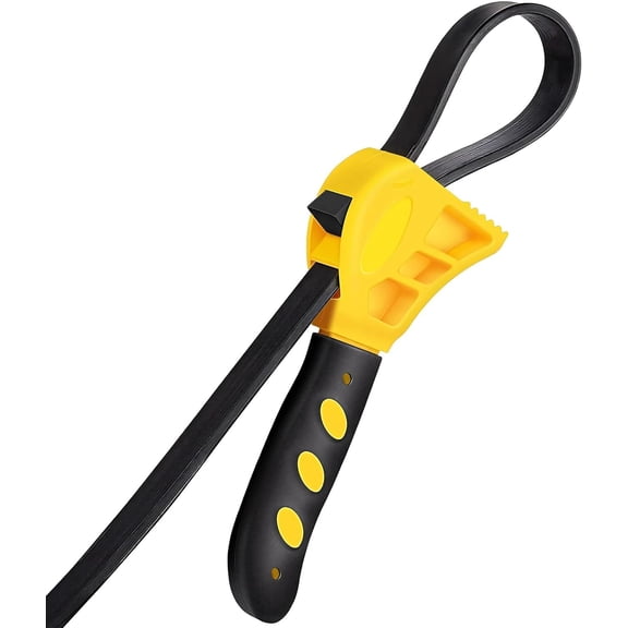MKEUDQ-Adjustable Rubber Strap Wrench | Designed for Countertop Water Filter | Also Serves as Jar Opener for Weak Hands, Pipe Wrench for Plumbers（Medium Size）