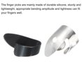 thumbnail image 4 of Ajustable Pulgares Pulseras Plástico 2uds Plata Inoxidable Acero Púas Dedos 4uds para Guitarra, 4 of 5
