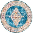 thumbnail image 2 of SAFAVIEH Bristol Kyler Oriental Polyester Area Rug, Blue/Ivory, 7' x 7' Round, 2 of 8