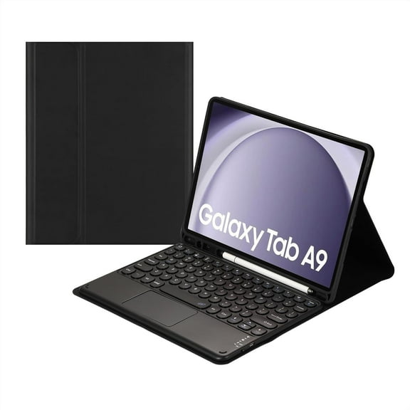 Samsung Galaxy Tab A9 8.7-inch touch keyboard protective case with pen holder (black)