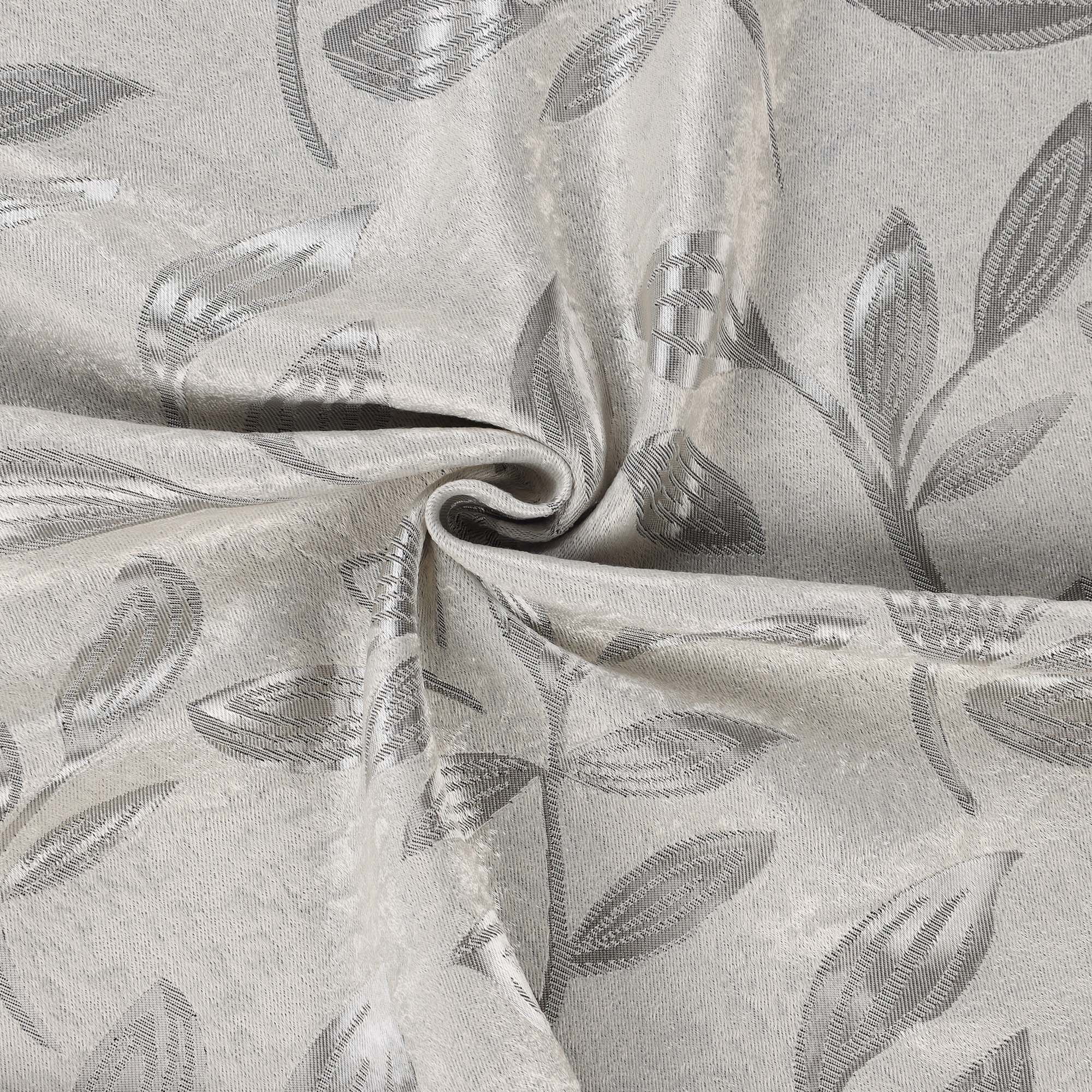 Superior Blackout Leaves Curtains Set of 2, Light Filtering Grommet Curtain Panel Set, Ivory, 46"W x 63"L