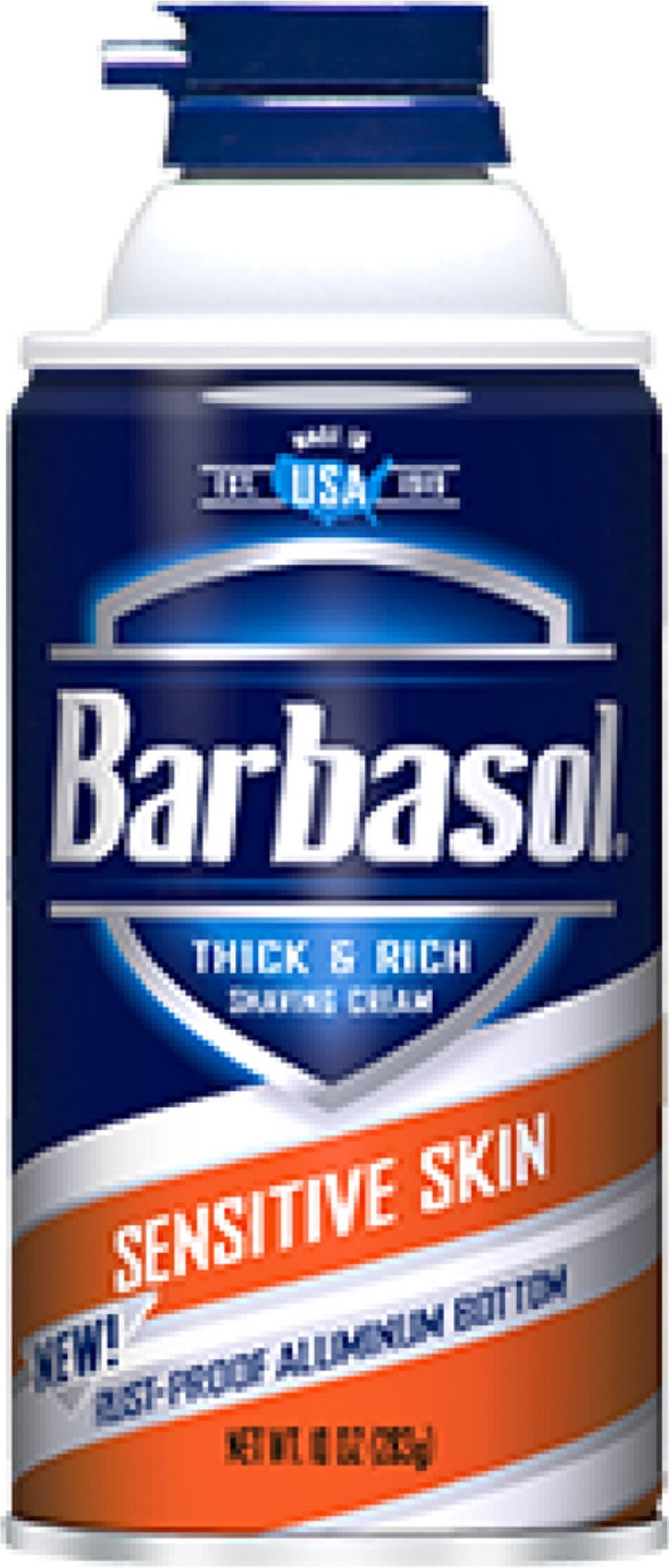 Barbasol Thick & Rich Shaving Cream, Sensitive Skin 10 oz (Pack of 4)