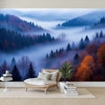 thumbnail image 7 of Wallpaper Misty Mountain Forest Landscape Autumn Foliage Layered Peel and Stick Wall Murals 100"H x 144"W Removable PVC Wall Paper Self-Adhesive Wall Paintings Art Decor for Bedroom Living Room, 7 of 7