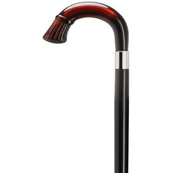 Walking Cane Crown Nose Crook Cane Black Maple Shaft, Shell Handle