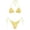 A-J559, variant on XIAONU Womens Floral Print Textured Halter Tie Side Bikini Set Sleeveless Triangle Neck Two Piece Swimsuit Stretchy Playful Beach Swimwear
