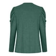 thumbnail image 4 of pbnbp Women's Fashion Casual Long Sleeve Solid Color Puff Sleeves Sweatshirt Tops Blouse, 4 of 4