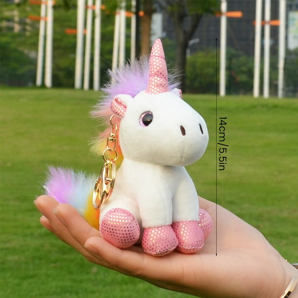 Peluche Unicornio Llavero Animales De Peluche Juguetes Mochila Adornos Colgante Llavero 5.5 Pulgadas Muyoka Hogar