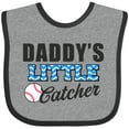 thumbnail image 3 of Inktastic Baseball Daddys Little Catcher Boys Baby Bib, 3 of 4