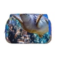 thumbnail image 2 of Goofa Sea Turtle Swims Pattern Double Layer Pen Pencil Case, Protective Large Capacity Storage Organizer Pen Pouch, Office College Supplies for Teens Adults, 2 of 7