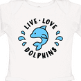 thumbnail image 4 of Inktastic Live Love Dolphins Boys or Girls Long Sleeve Baby Bodysuit, 4 of 5