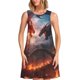 thumbnail image 1 of Disketp Fire Sky Dragon para Vestido sin Mangas para Mujeres, Vestidos de Verano para Mujeres, Casual y Holgado para la Playa, 1 of 1