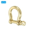 thumbnail image 3 of Uxcell D-Ring Shackle, 4 Pack 8mm Inner Width Brass Pin Shackle U Type Key Fob Hook, 3 of 5