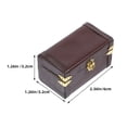thumbnail image 4 of HINTRMENT 2 Pcs Petite Valise PU Marron Foncé Décoration Mini Valise Jeu Intérieur, 4 of 6