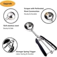 thumbnail image 4 of Cuchara para helado de 3 uds, cucharas para galletas para hornear, juego de 3, cuchara para galletas de acero inoxidable 18/8 para hornear, 4 of 5