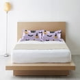 thumbnail image 6 of Yayeee Pillowcase King Size Set of 2 Satin Wrinkle Resistant Pillow Case, Light Purple Halloween Black Cat, 6 of 7