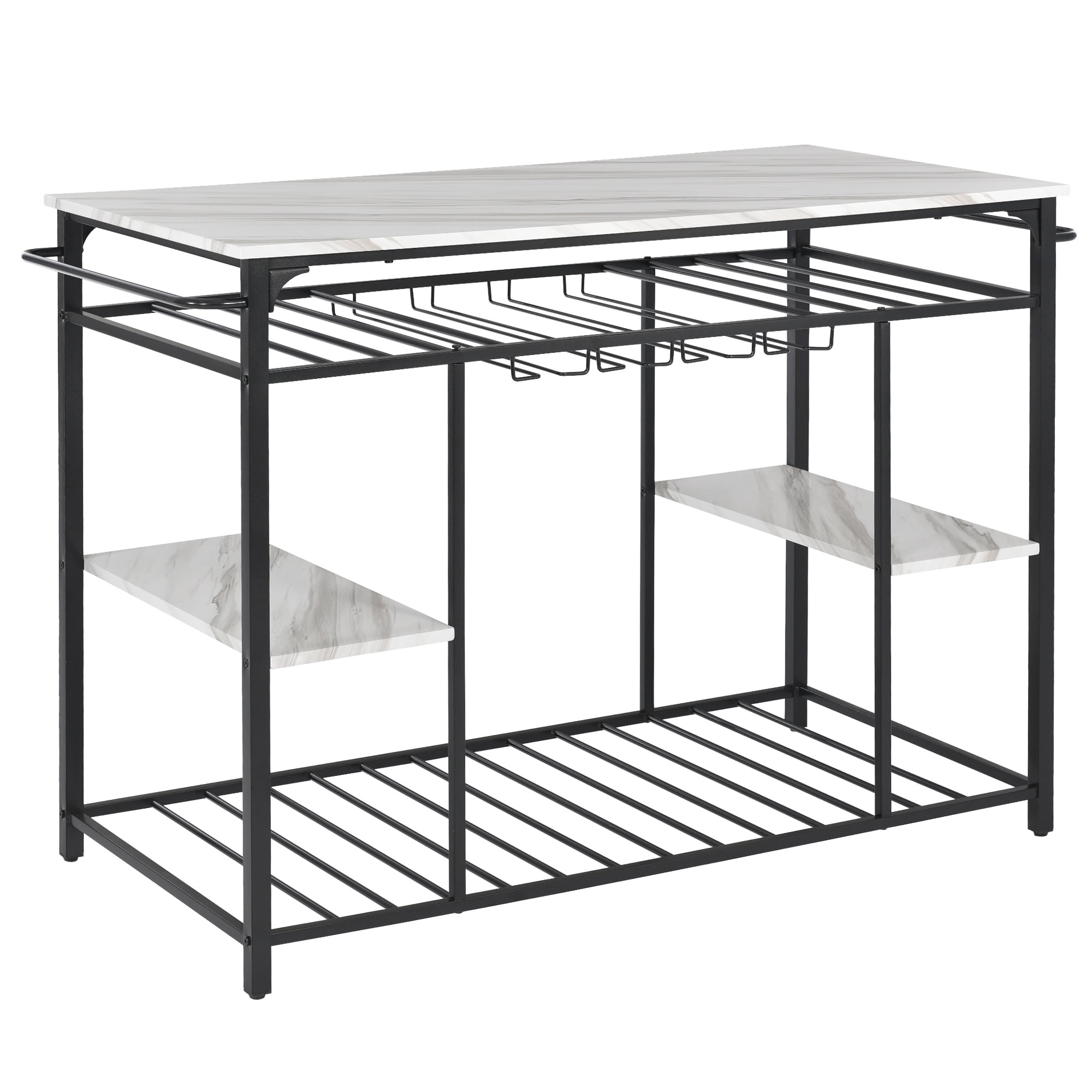 Docooler Counter Height Kitchen Dining Room Kitchen Island Prep Table